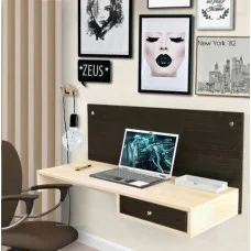 Wall-mounted computer desk Comfy-Home AirTable-R1 Mini, wenge / milk oak